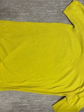 Iceberg Lemon Yellow Ribbed Knit Top